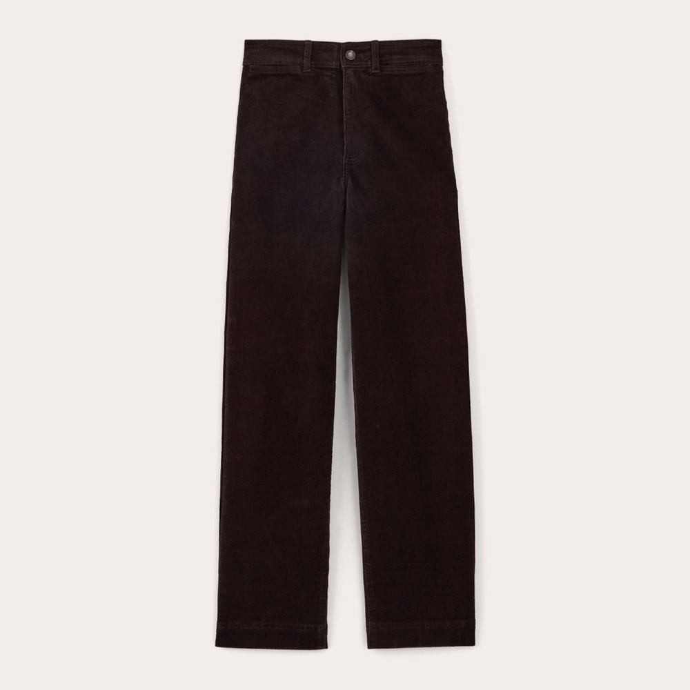 Everlane Women's Sailor Pant in Corduroy in Black, Size 10, Cotton